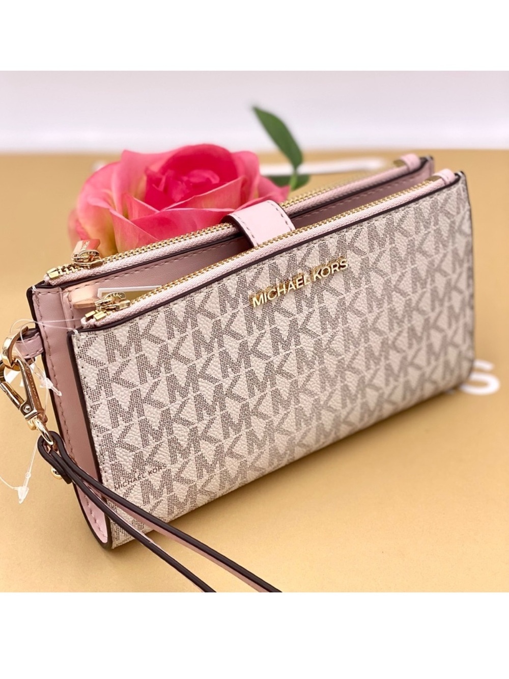 Michael Kors Double Zip Wallet Wristlet